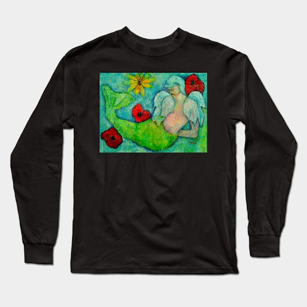 Marnie, Angel image part of an Angel oracle card deck – MeMoment angel cards Long Sleeve T-Shirt by Renart